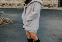 Awesome Winter Dress Outfits Ideas With Boots35