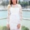 Perfect Winter White Dresses Ideas With Sleeves10