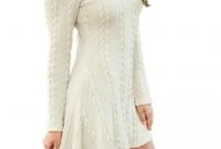 Perfect Winter White Dresses Ideas With Sleeves14
