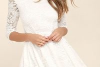 Perfect Winter White Dresses Ideas With Sleeves16