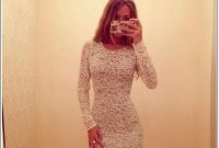 Perfect Winter White Dresses Ideas With Sleeves41