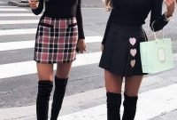 Stunning Winter Outfits Ideas With Skirts06