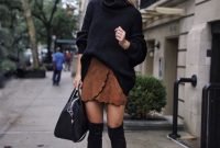 Stunning Winter Outfits Ideas With Skirts17