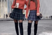 Stunning Winter Outfits Ideas With Skirts24