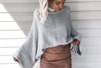 Stunning Winter Outfits Ideas With Skirts31