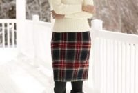 Stunning Winter Outfits Ideas With Skirts34