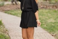 Adorable Black Romper Outfit Ideas22