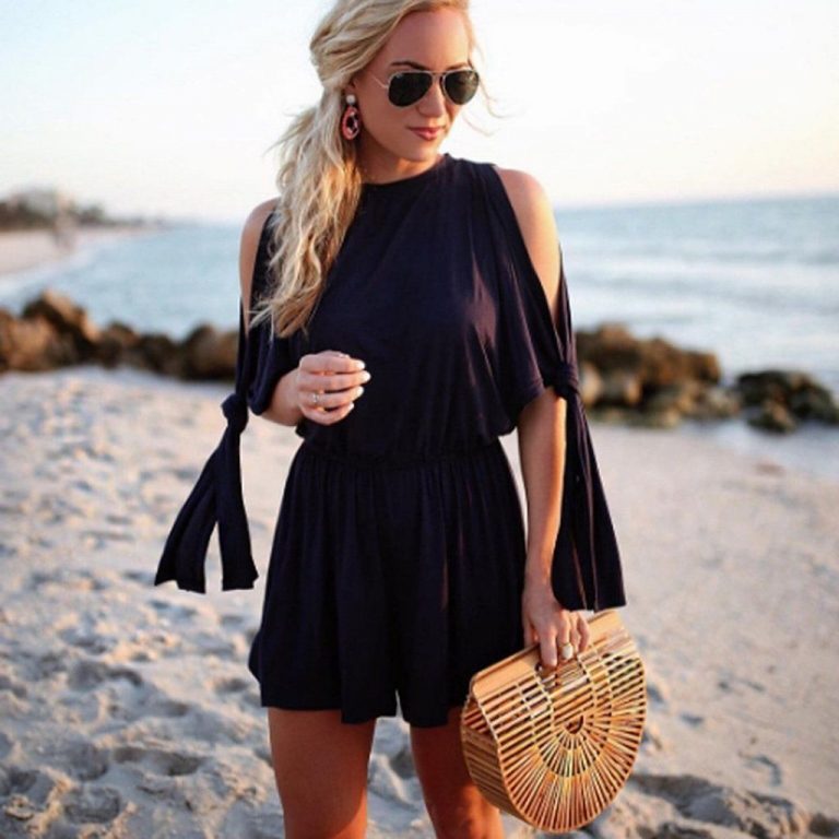 50 Adorable Black Romper Outfit Ideas