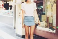 Elegant Denim Skirts Outfits Ideas For Spring03
