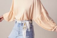 Elegant Denim Skirts Outfits Ideas For Spring30
