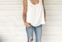 Lovely Spring Outfits Ideas With White Top02