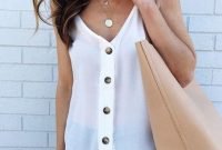 Lovely Spring Outfits Ideas With White Top22