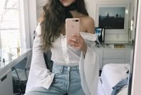 Lovely Spring Outfits Ideas With White Top35
