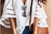 Lovely Spring Outfits Ideas With White Top38