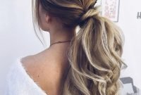 Charming Ponytail Hairstyles Ideas With Sophisticated Vibe37