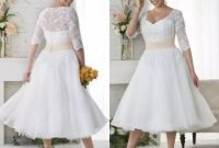 Gorgeous Tea Length Wedding Dresses Ideas05