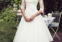 Gorgeous Tea Length Wedding Dresses Ideas09