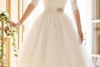 Gorgeous Tea Length Wedding Dresses Ideas34
