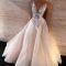 Pretty V Neck Tulle Wedding Dress Ideas For 201901