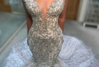 Pretty V Neck Tulle Wedding Dress Ideas For 201914