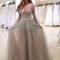 Pretty V Neck Tulle Wedding Dress Ideas For 201926