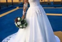 Pretty V Neck Tulle Wedding Dress Ideas For 201929