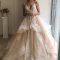 Pretty V Neck Tulle Wedding Dress Ideas For 201931