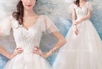 Pretty V Neck Tulle Wedding Dress Ideas For 201938