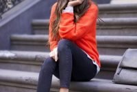 Unusual Orange Outfit Ideas For Women35