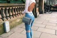 Creative Summer Style Ideas With Ripped Jeans38