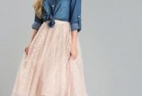 Delicate Polka Dot Maxi Skirt Ideas For Reunion12