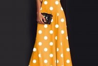 Delicate Polka Dot Maxi Skirt Ideas For Reunion17