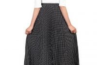 Delicate Polka Dot Maxi Skirt Ideas For Reunion27