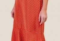 Delicate Polka Dot Maxi Skirt Ideas For Reunion28