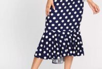Delicate Polka Dot Maxi Skirt Ideas For Reunion35