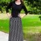 Delicate Polka Dot Maxi Skirt Ideas For Reunion39