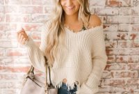 Affordable Women Outfit Ideas For Summer With Sweaters09