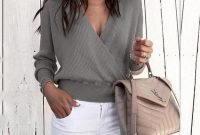 Affordable Women Outfit Ideas For Summer With Sweaters37