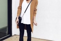 Fancy Work Outfits Ideas With Black Leggings To Copy Right Now08