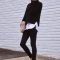 Fancy Work Outfits Ideas With Black Leggings To Copy Right Now14