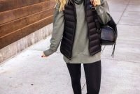 Fancy Work Outfits Ideas With Black Leggings To Copy Right Now24