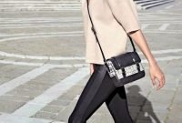 Fancy Work Outfits Ideas With Black Leggings To Copy Right Now29