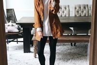 Fancy Work Outfits Ideas With Black Leggings To Copy Right Now31