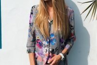 Cozy Combinations Ideas With Floral Blazers You Must Try31