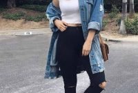 Flawless Outfit Ideas How To Wear Denim Jacket38