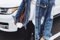 Flawless Outfit Ideas How To Wear Denim Jacket44