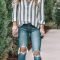 Hottest Women Summer Outfits Ideas With Ripped Jeans To Try06