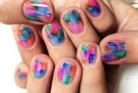 Unusual Watercolor Nail Art Ideas That Looks Cool11