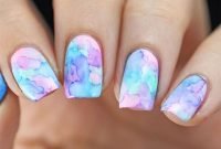 Unusual Watercolor Nail Art Ideas That Looks Cool14
