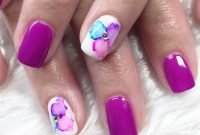 Unusual Watercolor Nail Art Ideas That Looks Cool22